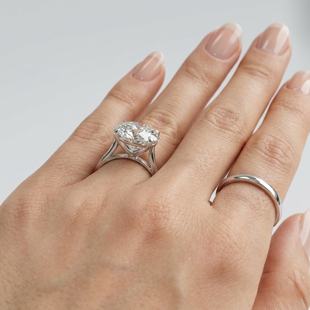Clearance Certified 5.00Ct Round Diamond Solitaire Engagement Ring - E-F/VS