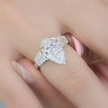 IGI Certified Pear Diamond Engagement Ring in Platinum 4Ct - 6Ct