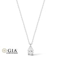 GIA Certified Pear Natural Diamond Pendant in Gold (0.30–1.00CT)
