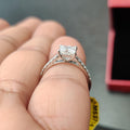 IGI Certified 1.25 Carat Lab Grown Princess and Side Diamond Engagement Ring In Platinum