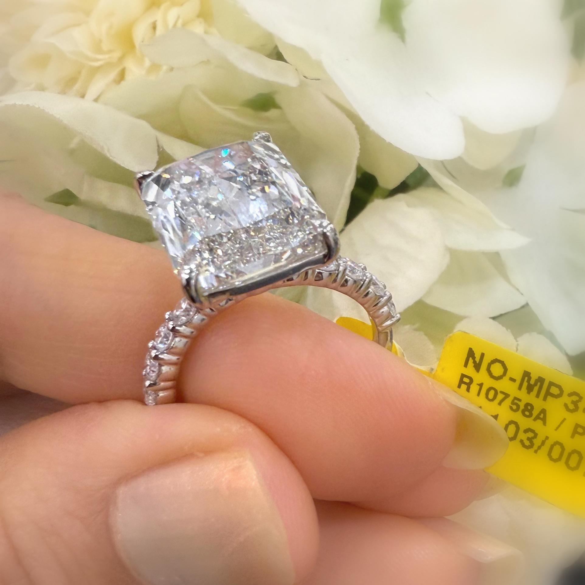 Ethical Ashoka Cut Lab Diamond Engagement Ring – Solid Platinum