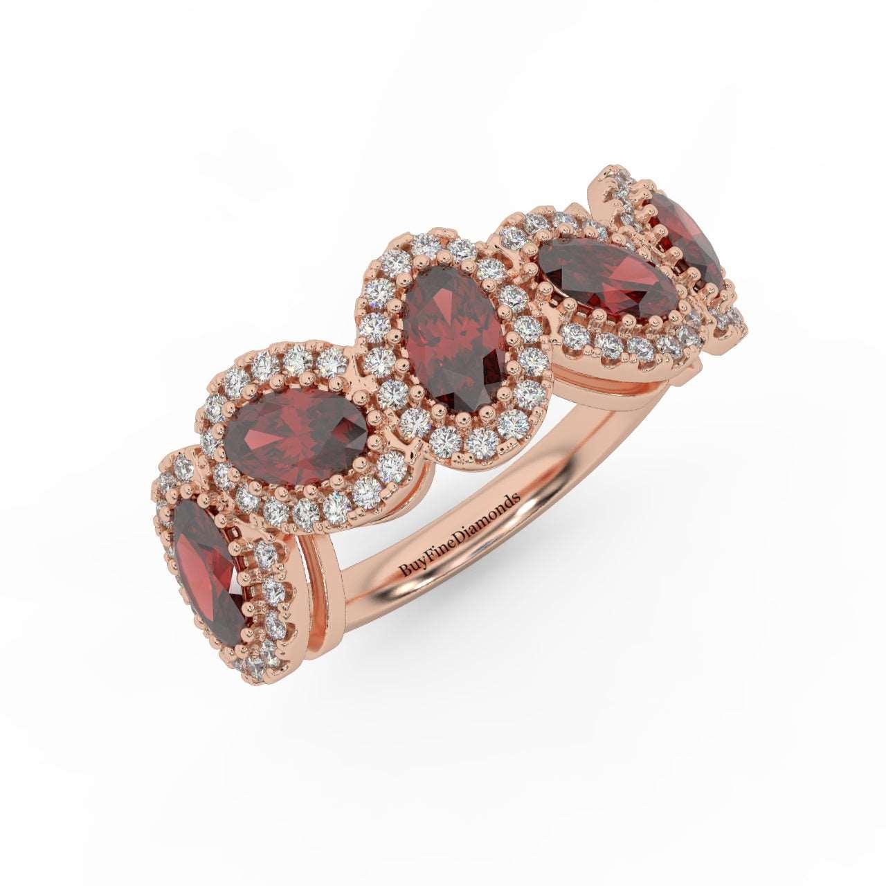 1.75 Ct Oval Shape Ruby and Diamond Halo Engagement Ring in 950 Platinum & Gold