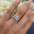 1.60CT E/VS IGI Certified Lab Grown Round Diamond Engagement Ring with Hidden Halo – Platinum
