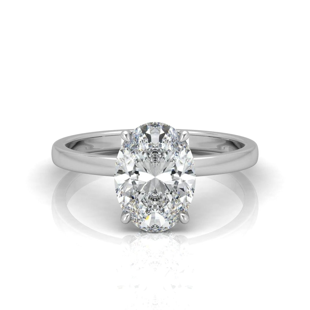 Ethical 2.00 Carat Lab Grown Oval Diamond Engagement Ring
