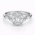IGI Certified 2.50ct Oval With Marquise Lab Grown Diamond Engagement Ring in Platinum