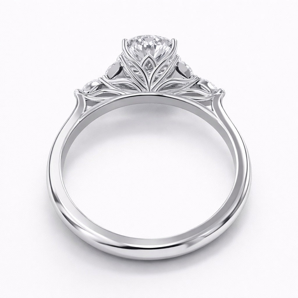 IGI Certified 2.50ct Oval With Marquise Lab Grown Diamond Engagement Ring in Platinum