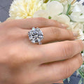 7.01CT IGI Certified Lab Grown Round Diamond Engagement Ring in Platinum