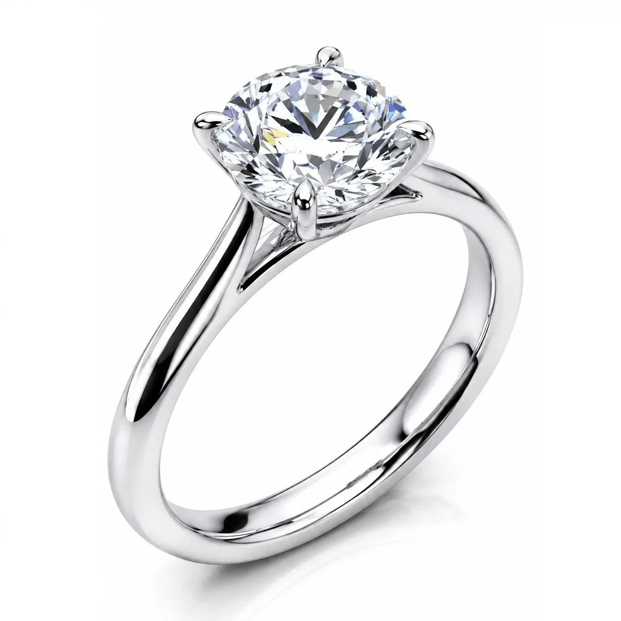 D/VVS Lab Grown Diamond Solitaire Engagement Ring