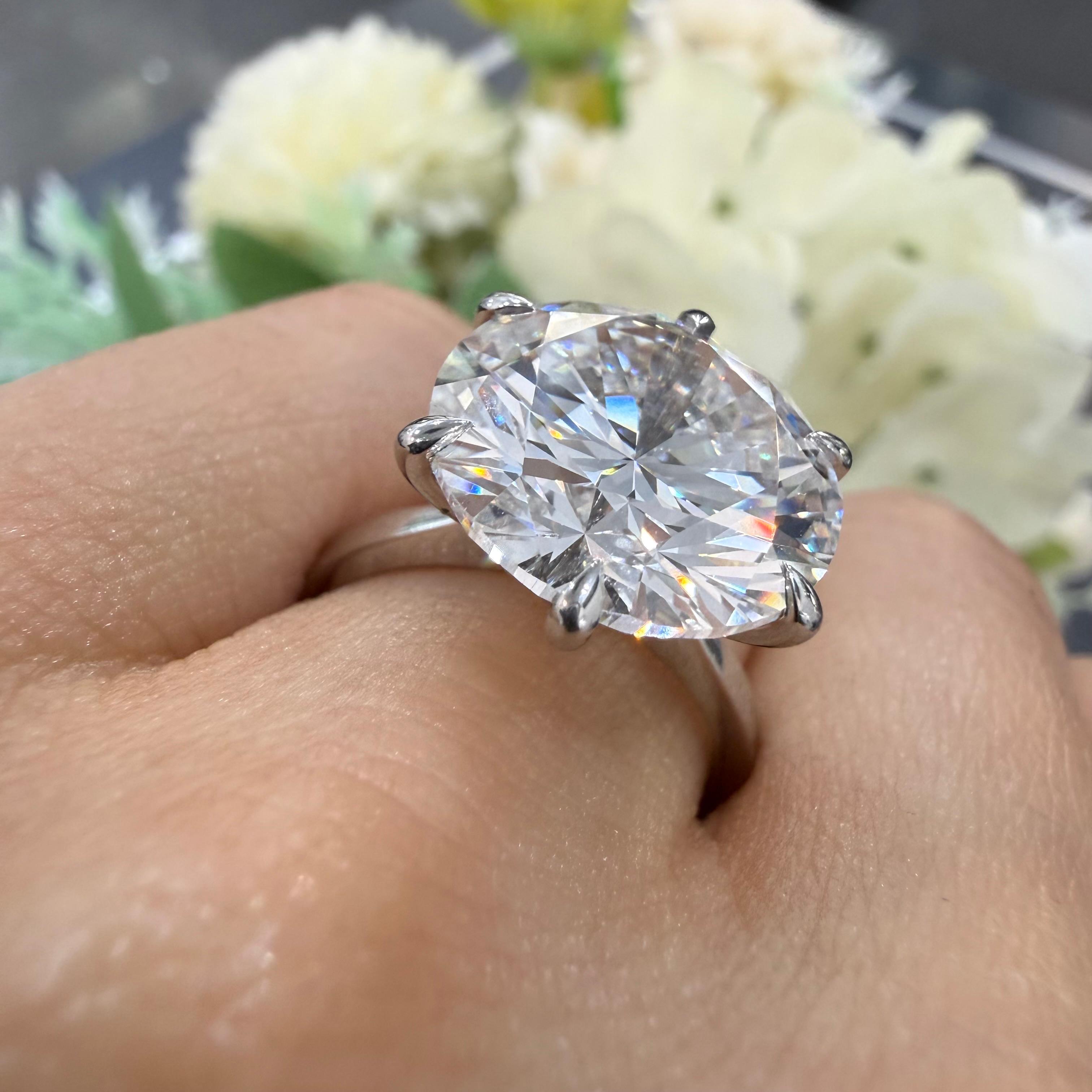 IGI Certified 10.00ct F/VS Round Diamond Solitaire Engagement Ring in Platinum