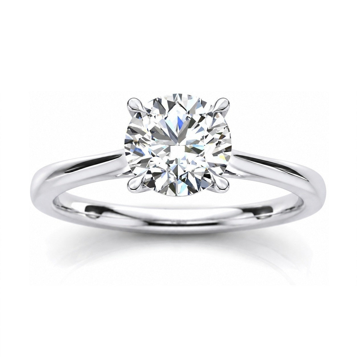 D/VVS Lab Grown Diamond Solitaire Engagement Ring