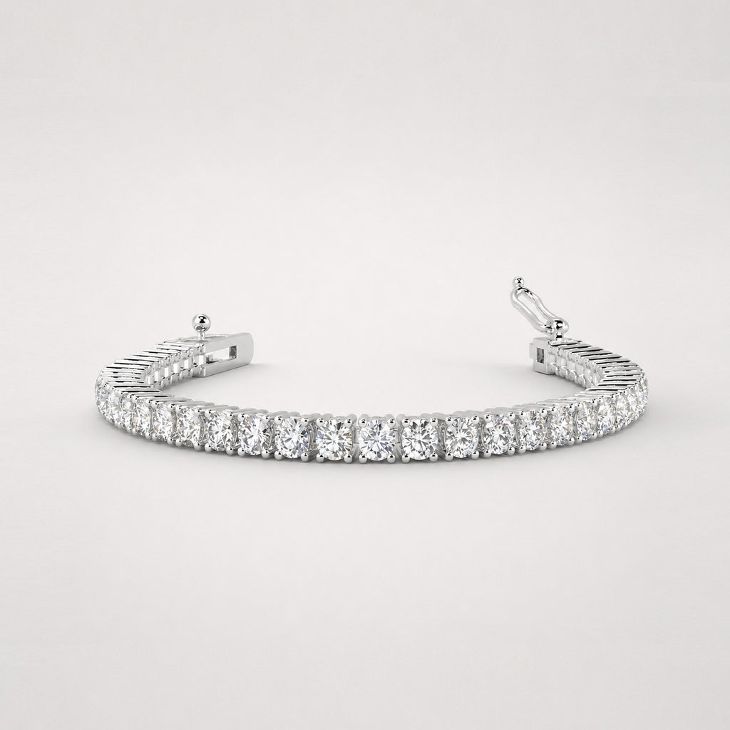 10.00ct Round Diamond Tennis Bracelet - Platinum