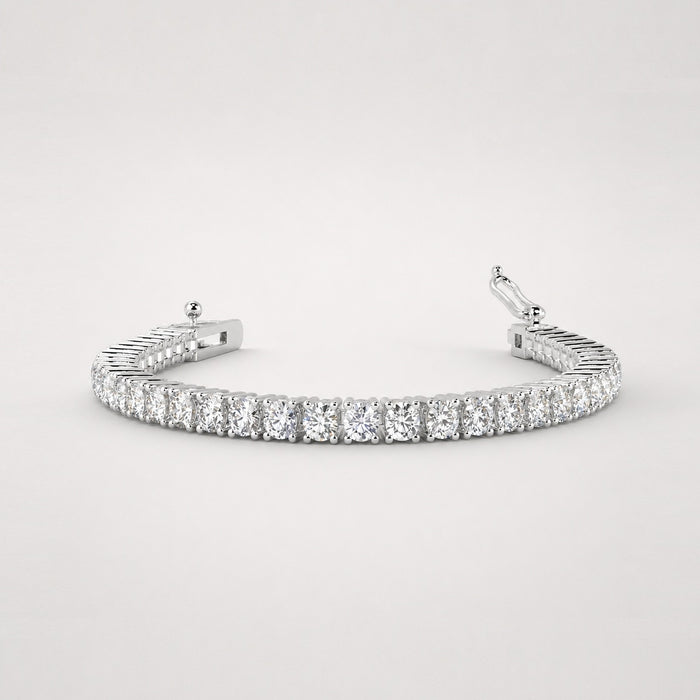 Round lab-grown diamond tennis bracelet in Platinum 950