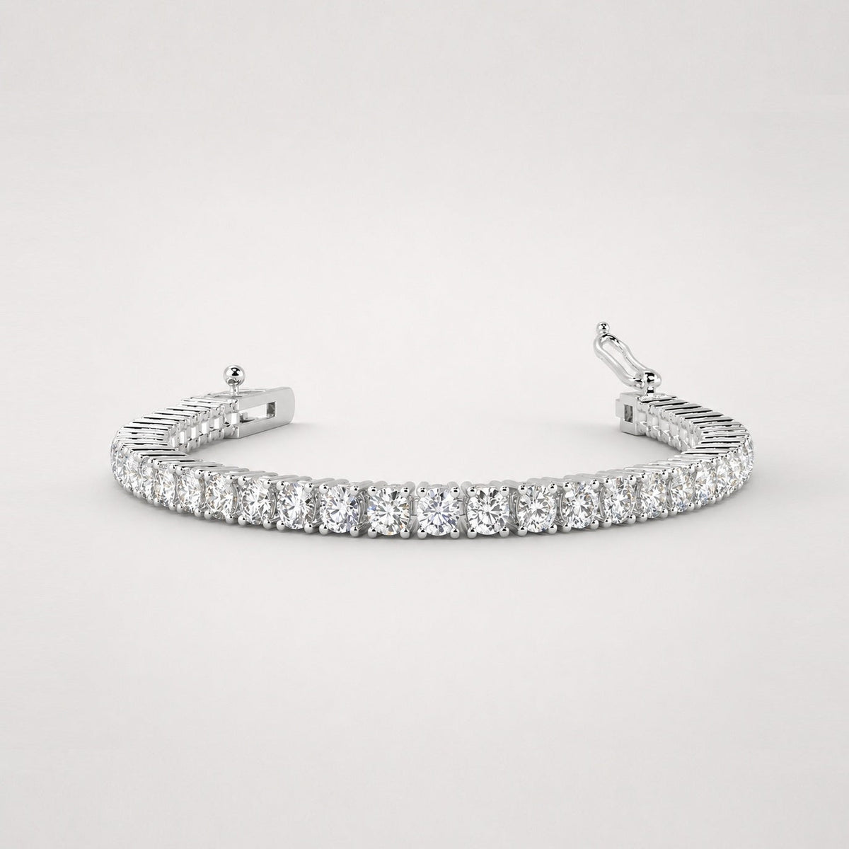 10.00ct Round Diamond Tennis Bracelet - Platinum