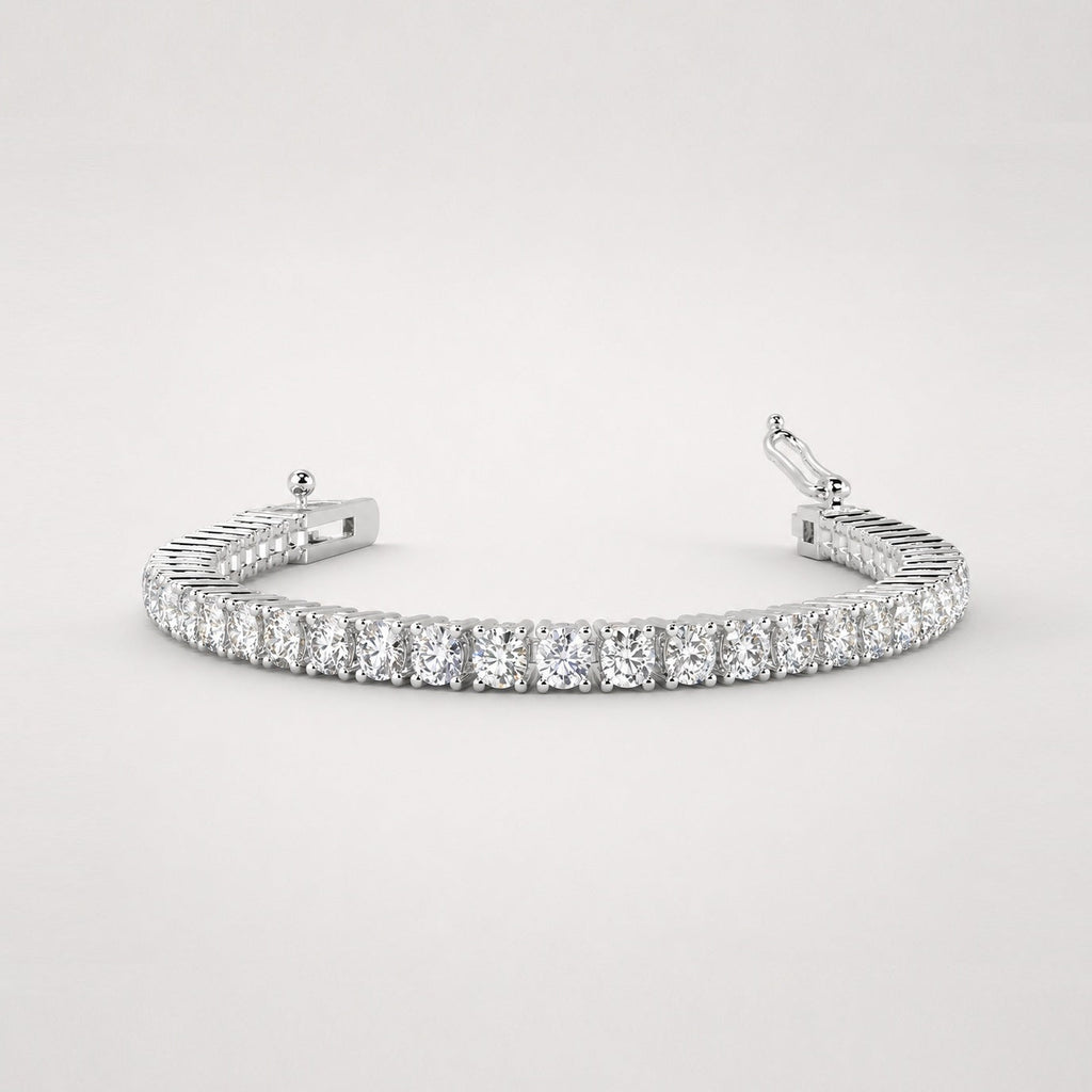 10.00ct Round Diamond Tennis Bracelet - Platinum