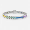 10.00ct Rainbow Sapphire and Diamond Designer Bracelet - F/VS