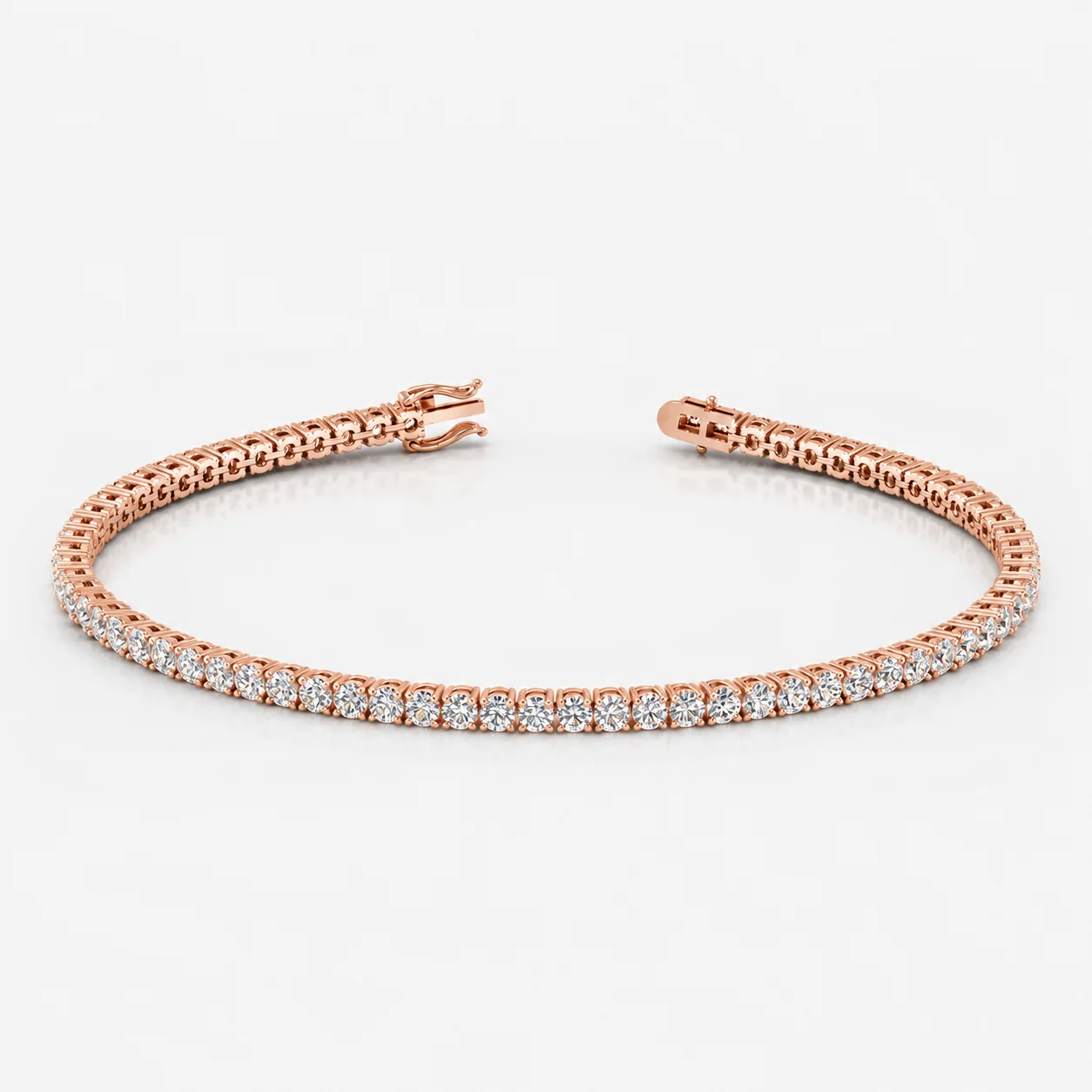 Dainty Round Diamond Tennis Bracelet (3.00ct TW) in 9k Gold