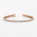 10.00ct Round Diamond Tennis Bracelet - 9k Rose Gold
