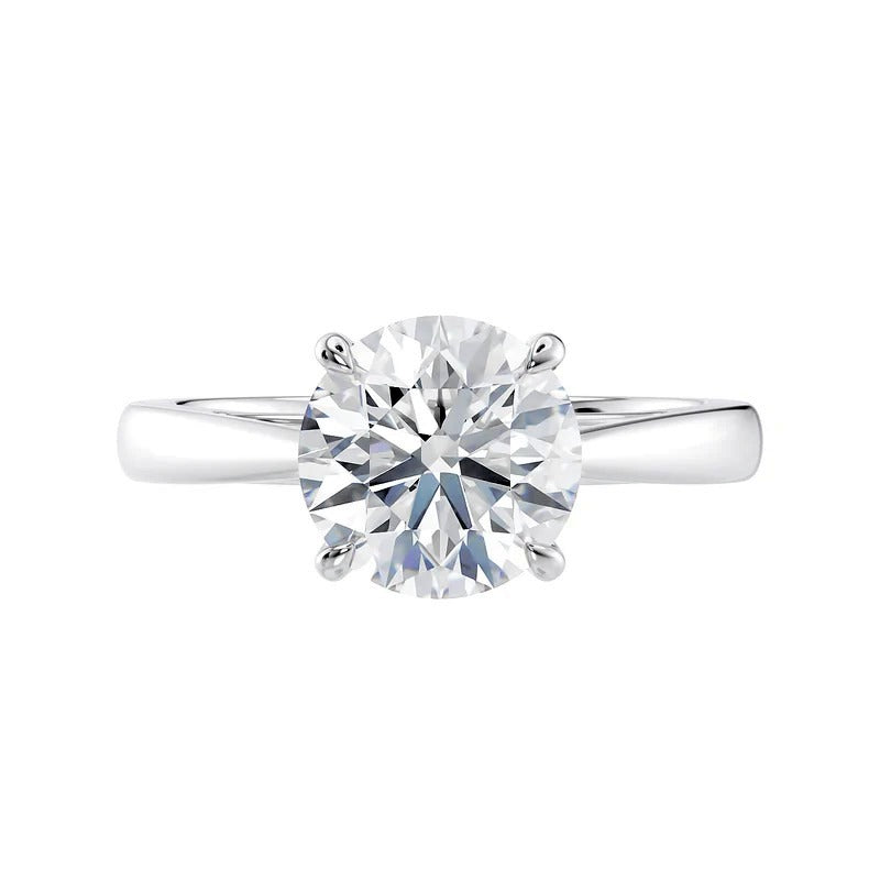 Huge Round Diamond Solitaire Engagement Ring in Platinum 2.00Ct - 3.00Ct