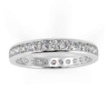 Best Offer ! D/VVS 1.00Ct Round Diamond Full Eternity Ring for Women's in Hallmarked Platinum / Gold