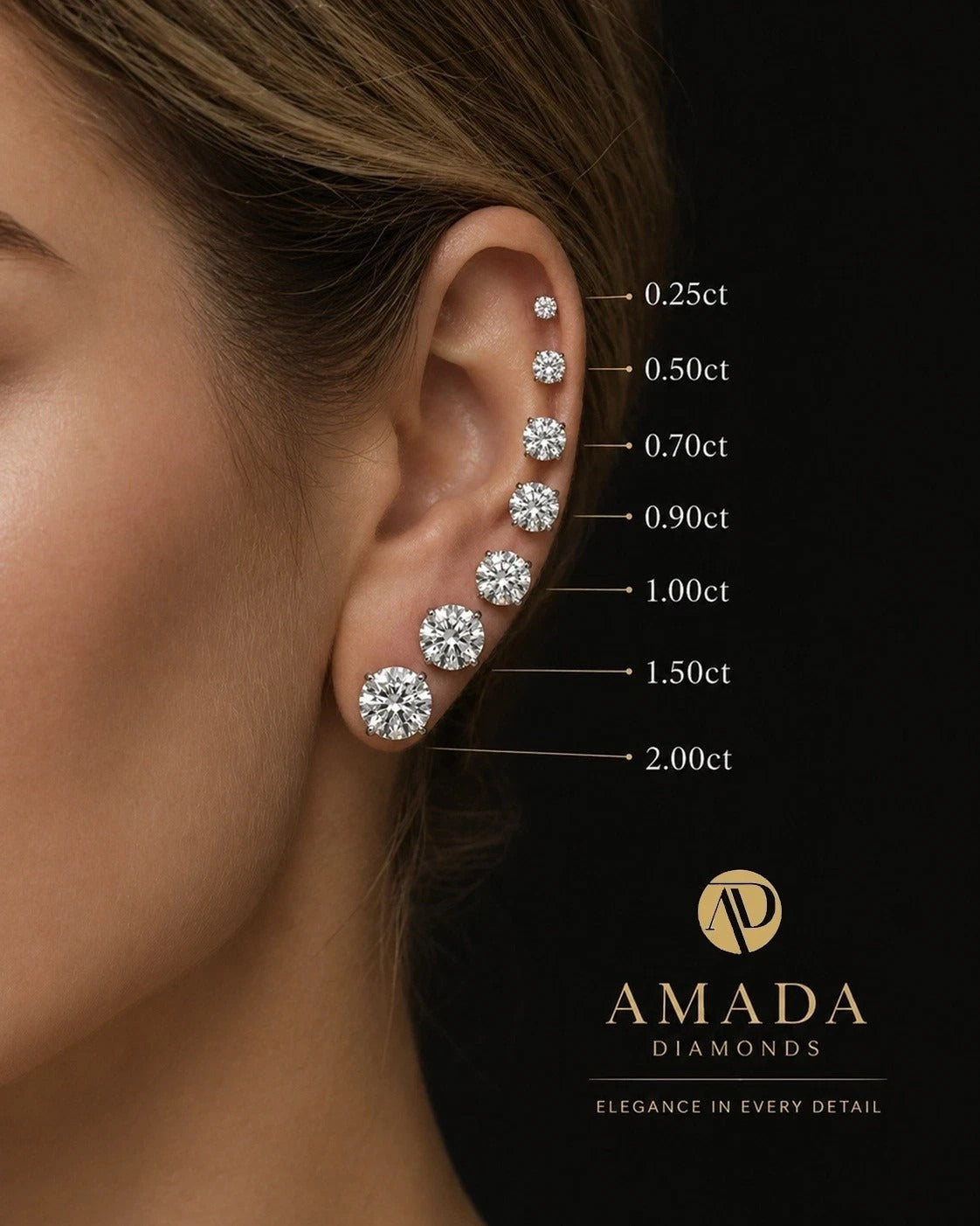 2.00CT D/IF Round Natural Diamond Stud Earrings | IGI Certified