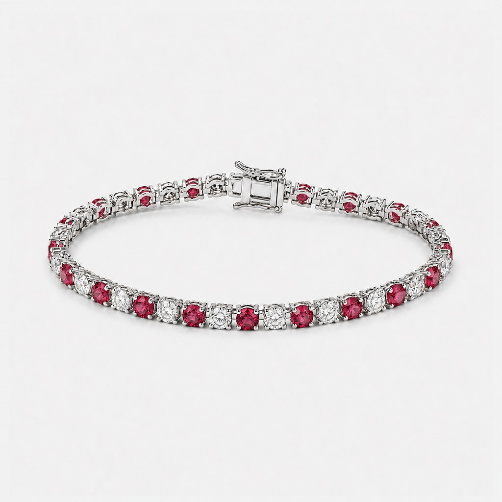5.00ct Round Diamond Tennis Bracelet - 9k White Gold