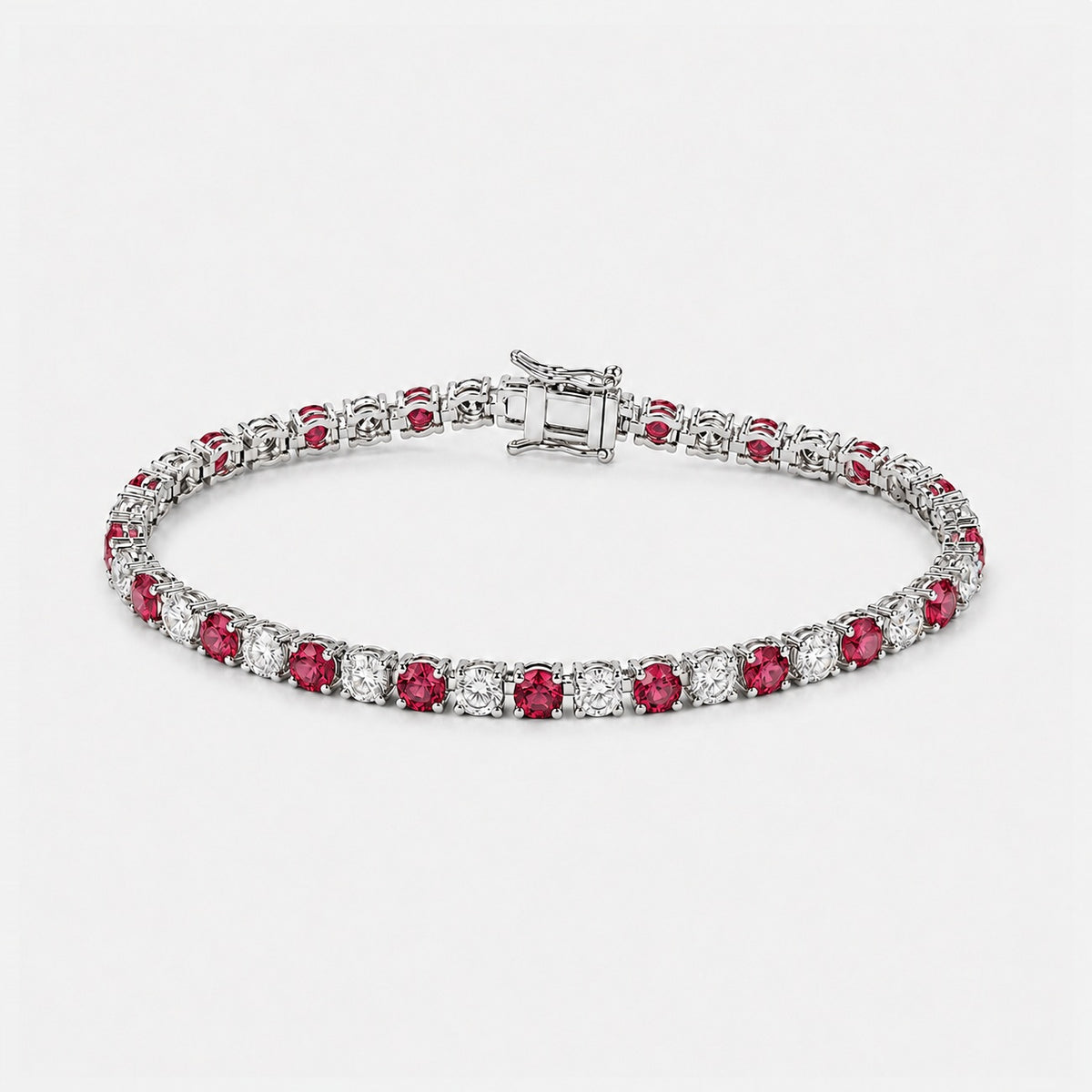 5.00ct Round Diamond Tennis Bracelet - 9k White Gold