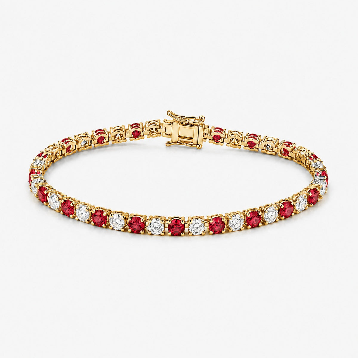 5.00ct Round Diamond Tennis Bracelet - 9k Yellow Gold