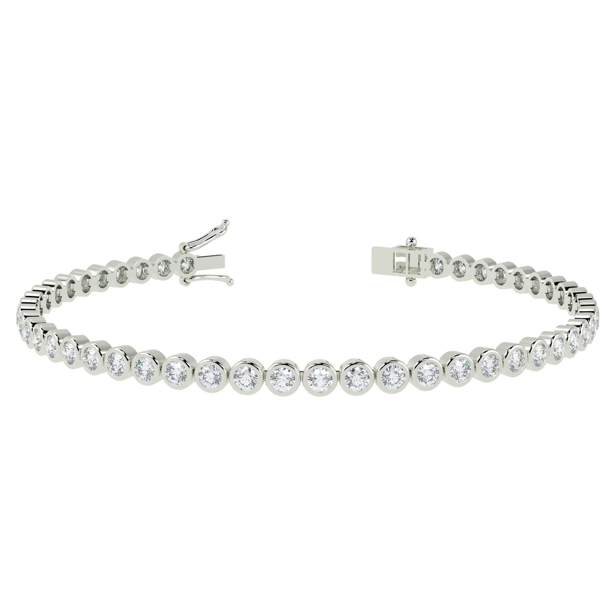 2.50ct Round Diamond Tennis Bracelet - 18k Gold