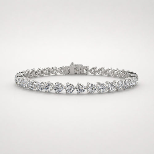 3.00ct Round Diamond Tennis Bracelet - Platinum