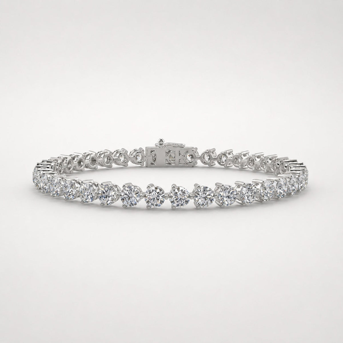 3.00ct Round Diamond Tennis Bracelet - Platinum