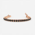 12.00ct Round Black Diamond Tennis Bracelet - 9k Rose Gold