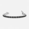 7.50ct Round Black Diamond Tennis Bracelet - 9k White Gold