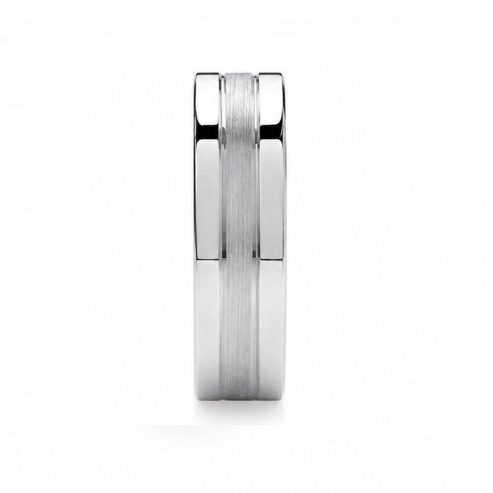 Men’s 5mm Wedding Ring in White Gold