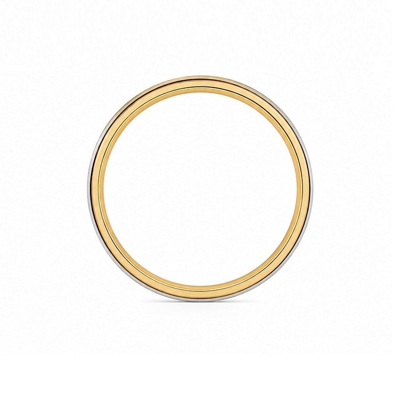 Men’s Two-Tone Wedding Ring in 18K Gold – 4mm