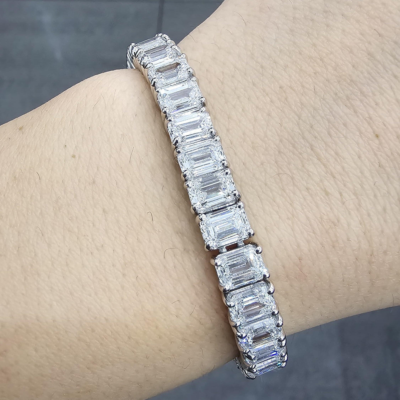 lab diamond tennis bracelet