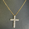 2.50 Carat Lab Grown Round Diamond Cross Pendant 9k 'Gold