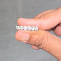 Top Quality 2.00 ct Lab Grown Round Diamond Claw set Half Eternity Ring in Platinum