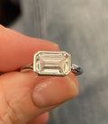 IGI Certified Emerald Diamond Solitaire Engagement Ring in Platinum 2.50Ct E/VS