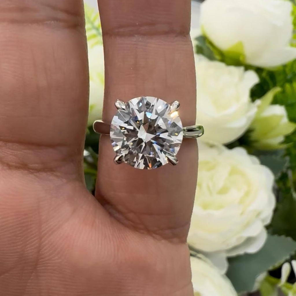 Huge Round Diamond Solitaire Engagement Ring in Platinum 2.00Ct - 3.00Ct