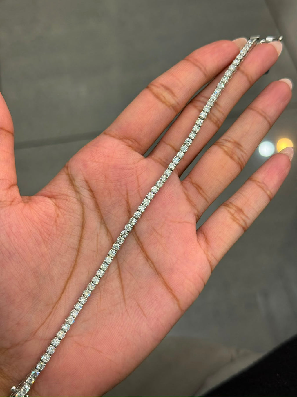 5.00 Carat 100% Natural Round Diamond D/VS Tennis Bracelet 950 Platinum