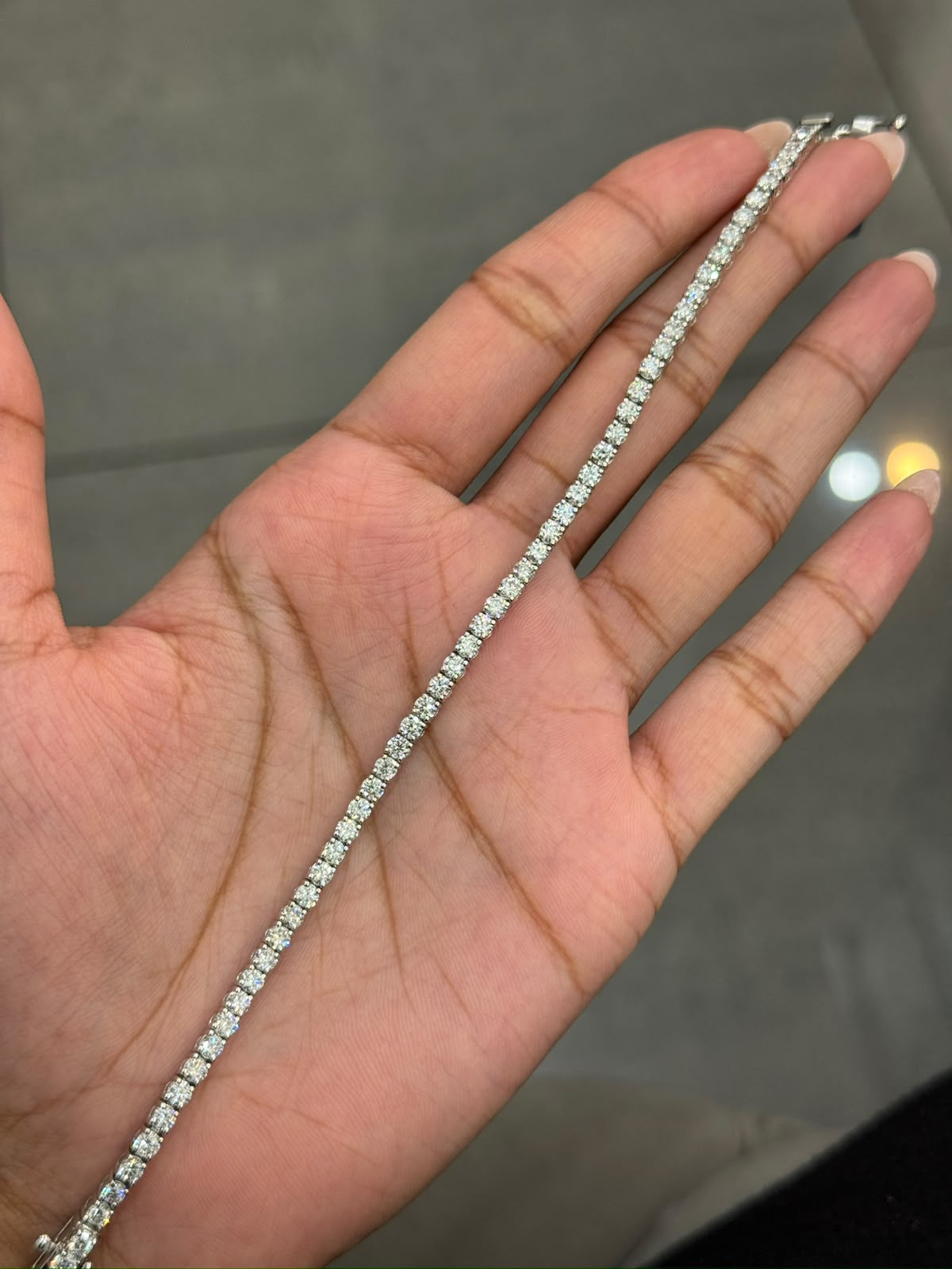5.00 Carat 100% Natural Round Diamond D/VS Tennis Bracelet 950 Platinum