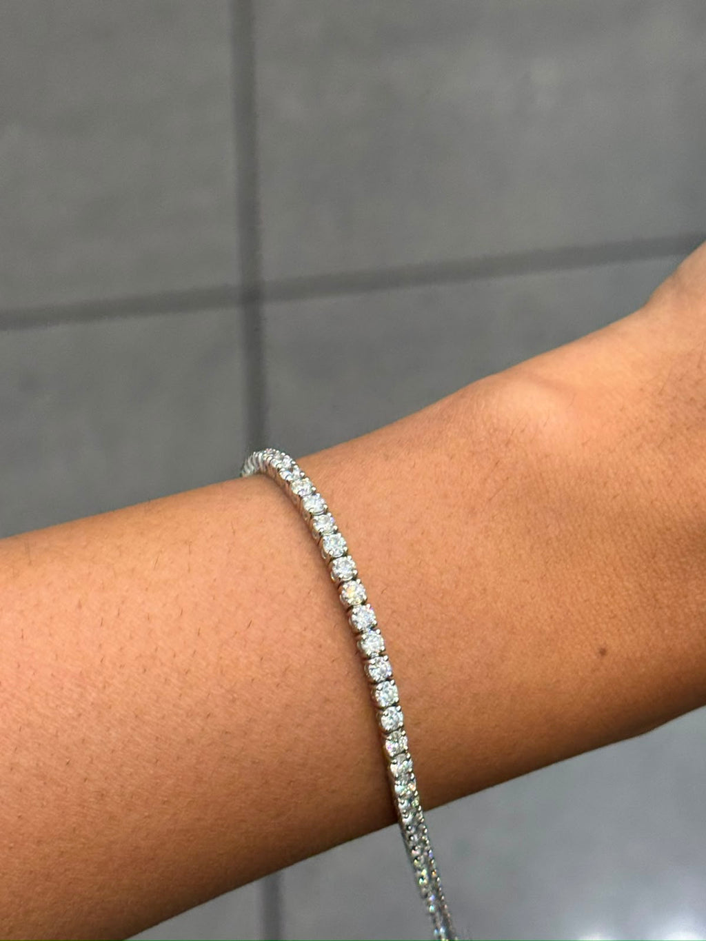 5.00 Carat 100% Natural Round Diamond D/VS Tennis Bracelet 950 Platinum