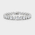 10.00ct Oval & Marquise Lab-Grown Diamond Tennis Bracelet in 9K Gold