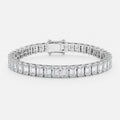 D-E/VS Vertical Emerald Lab-Grown Diamond Tennis Bracelet in Gold & Platinum (8–30ct)