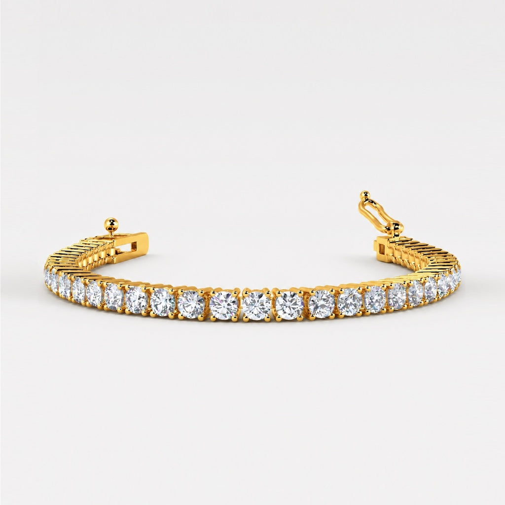 3.00ct Round Diamond Tennis Bracelet - 9k Yellow Gold