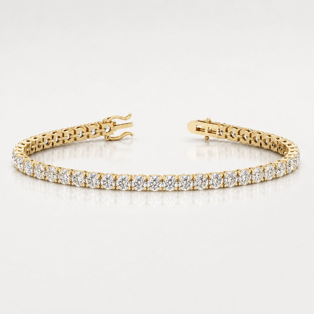 Statement Round Diamond Tennis Bracelet (10.00ct TW) in 9K Gold