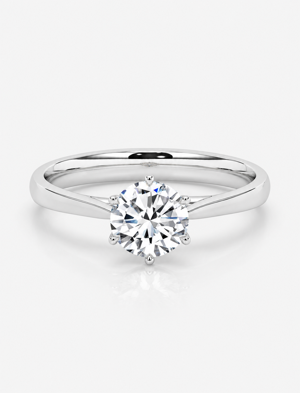 Round Diamond Engagement Ring Platinum Labgrown 2 Ct Solitaire