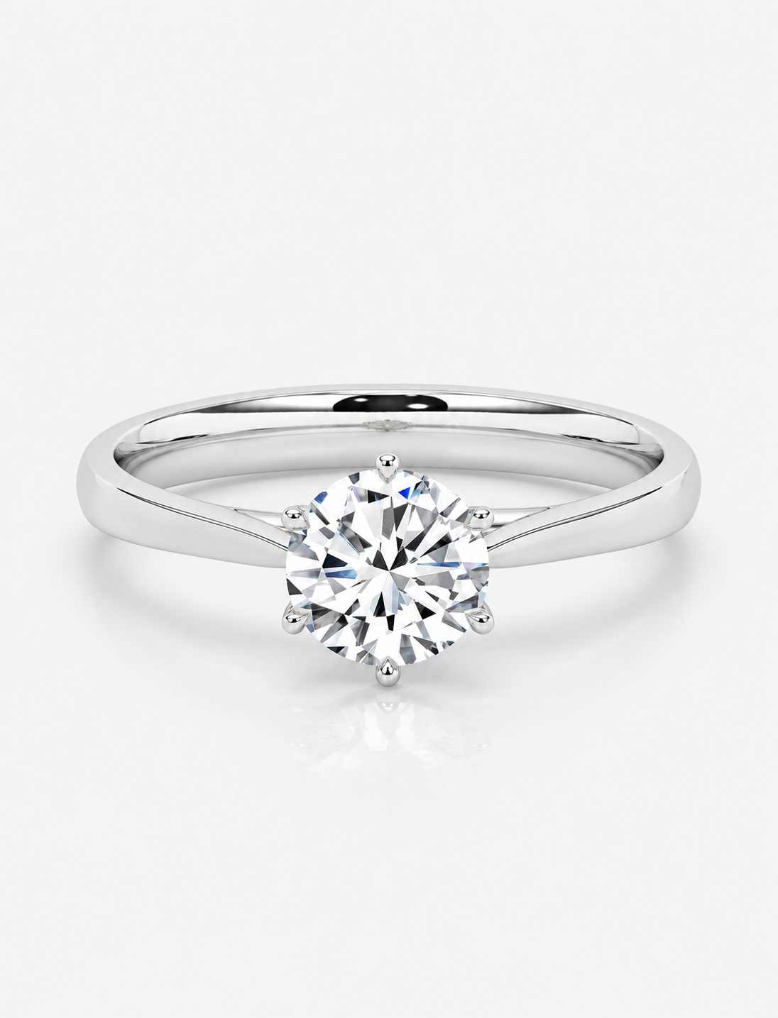 Round Diamond Engagement Ring Platinum Labgrown 2 Ct Solitaire