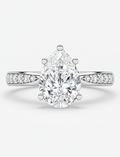 Pear Diamond Engagement Ring Platinum Labgrown 3.25 Ct Solitaire