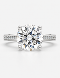 5.15CT Lab Grown Solitaire Round Diamond Engagement Ring Platinum